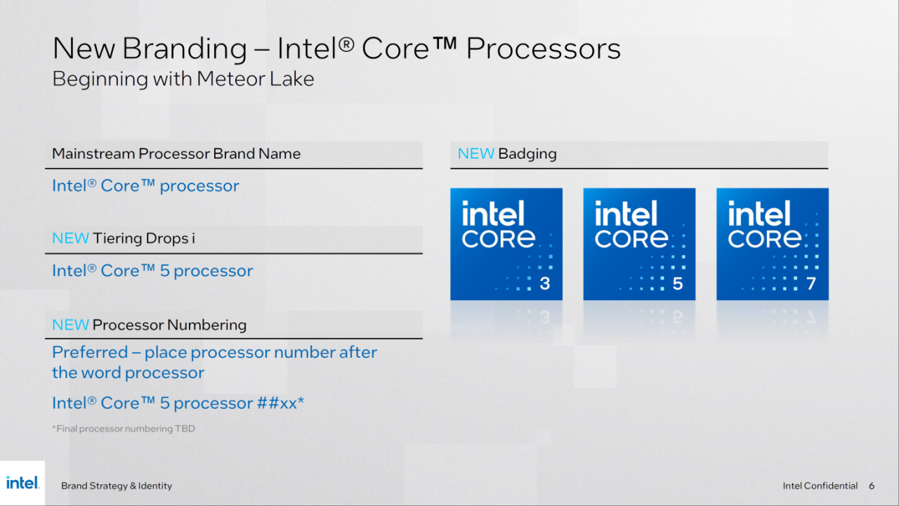 Intel leverages new core branding for upcoming CPUs